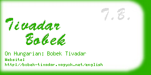 tivadar bobek business card